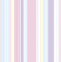 Servietten 33x33 cm - Pastel Stripes and Dots