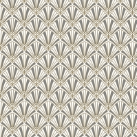 Servietten 33x33 cm - Art Deco Pattern Gold and Silver