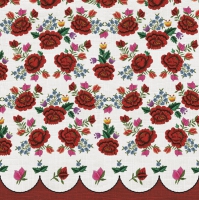 Servietten 33x33 cm - Roses Embroidery Pattern