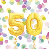 Servietten 33x33 cm - 50th Birthday