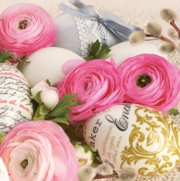 Servietten 33x33 cm - Easter Eggs & Persian Buttercu