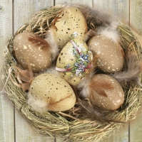 Servietten 33x33 cm - Brown Eggs in Nest