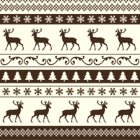 Linclass Servietten 40x40 cm - Basti  (champagner/braun)