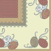 Linclass Servietten 40x40 cm - ANDY - hellbraun