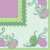 Linclass Servietten 40x40 cm - ANDY - grün