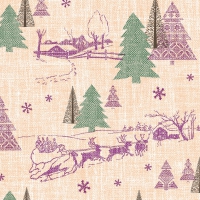 Linclass Servietten 40x40 cm - Rudi  (aprikot/pflaume)