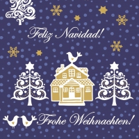 Linclass Servietten 40x40 cm - Ella  (blau)