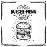 Tissue Servietten 33x33 cm - Burger Menu