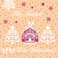 Linclass Servietten 40x40 cm - Ella  (aprikot)