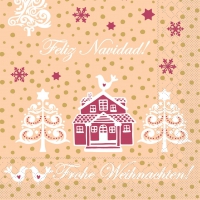 Tissue Servietten 33x33 cm - Ella  (aprikot)