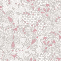 Linclass Servietten 40x40 cm - Dion  (grau/rosa)