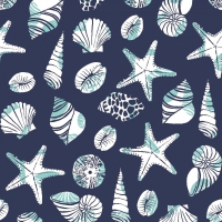 Linclass Servietten 40x40 cm - Beach  (blau)