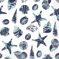 Tissue Servietten 33x33 cm - Beach  (blau)