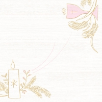 Linclass Servietten 40x40 cm - Kommunion/Konfirmation  (rosa/grau)