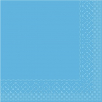 Tissue Servietten 33x33 cm - AQUA-BLAU   