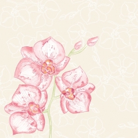 Linclass Servietten 40x40 cm - Shija  (Orchidee)