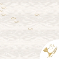 Linclass Servietten 40x40 cm - Kommunion/Konfirmation  (Fische)