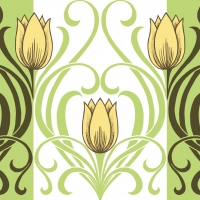 Linclass Servietten 40x40 cm - Annika  (gelb/braun)