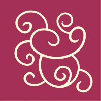 Linclass Servietten 40x40 cm - Flow-up  (champagner/bordeaux)