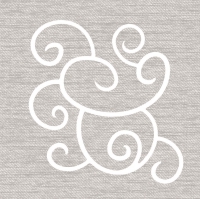 Linclass Servietten 40x40 cm - Flow  (weiss/grau)