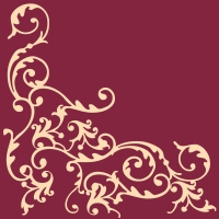 Linclass Servietten 40x40 cm - Pomp  (bordeaux/creme)