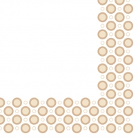 Linclass Servietten 40x40 cm - Art-Deco-Circles  (sand)