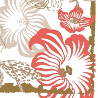 Linclass Servietten 40x40 cm - Mara (rot/braun) Linclass Servietten 40x40 cm - Mara (rot/braun)