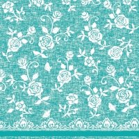 Linclass Servietten 40x40 cm - Lace  (türkis)