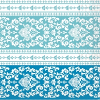 Tissue Servietten 33x33 cm - Pascal  (aqua-blau)