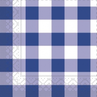 Tissue Servietten 33x33 cm - Karo  (blau)