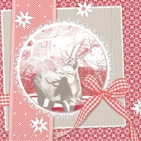 Tissue Servietten 33x33 cm - Finn  (rot)