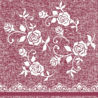 Tissue Servietten 33x33 cm - Lace  (bordeaux)