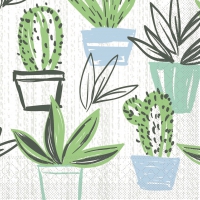 Tissue Servietten 33x33 cm - Sancho  (grün/blau)