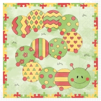 Tissue Servietten 33x33 cm - Kleine Raupe