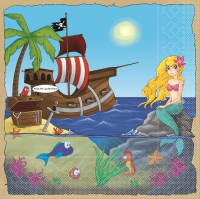 Tissue Servietten 33x33 cm - Schatzinsel