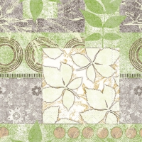 Tissue Servietten 40x40 cm - Hendrik  (grün/braun)