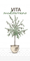 Tissue Servietten 40x40 cm - VITA mediterrano  (1/8 Falz)