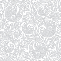 Linclass Servietten 40x40 cm - Jordan  (weiss/silber)