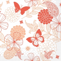 Tissue Servietten 33x33 cm - Natalie  (terrakotta/aprikot)