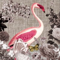 Servietten 33x33 cm - Flamingo Sepia Servietten 33x33 cm - Flamingo Sepia