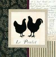 Servietten 33x33 cm - Le Poulet