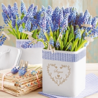 Servietten 33x33 cm - Blue Romance Servietten 33x33 cm - Blue Romance