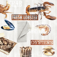 Servietten 33x33 cm - Fresh Seafood 