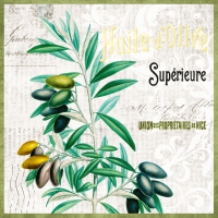 Servietten 33x33 cm - Huile d´Olive