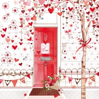 Servietten 33x33 cm - Heart Tree