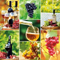 Servietten 33x33 cm - Wine Collage