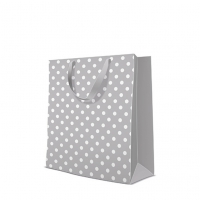 10 Geschenktaschen - Dotsy Check  grey large
