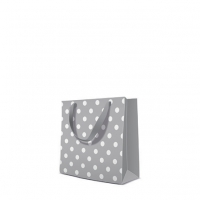 10 Geschenktaschen - Dotsy Check  grey square