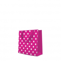 10 Geschenktaschen - Dotsy Check  fuchsia square