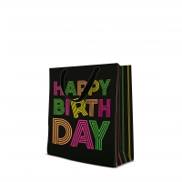 10 Geschenktaschen - Birthday Neons medium